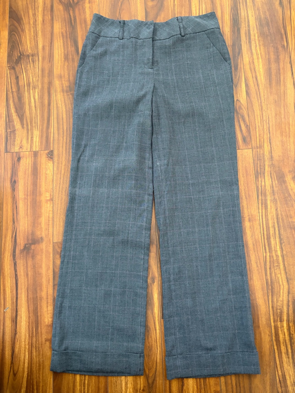 Relativity Super Soft Gray Windowpane Dress Pants Women’s 6 Nearly New